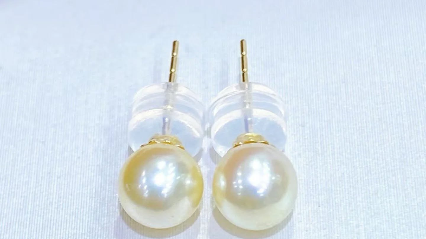 6.5-7mm日本Akoya無調色羽皇金海水珍珠 