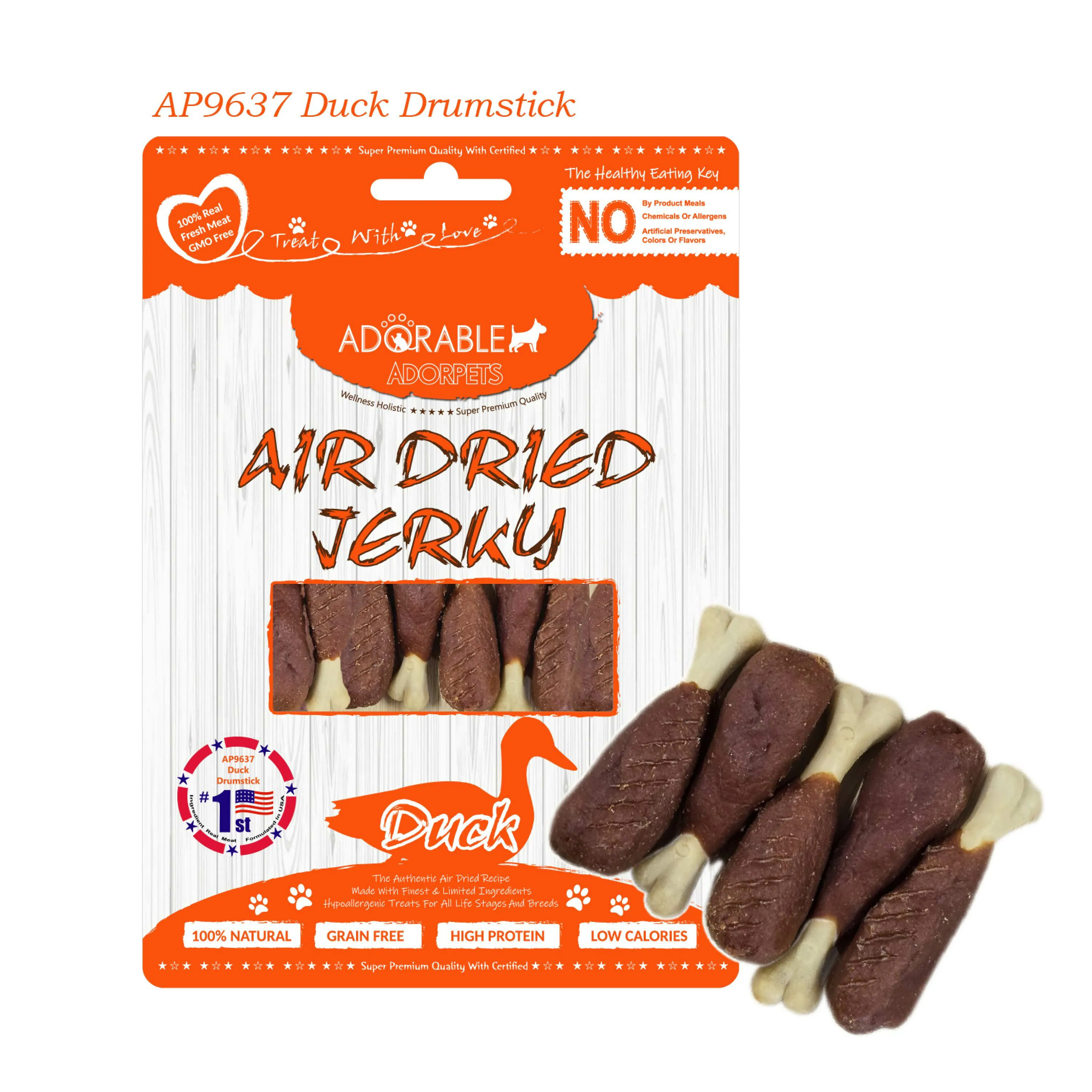 Adorable Adorpets狗小食 鴨肉包鈣潔牙腿100g