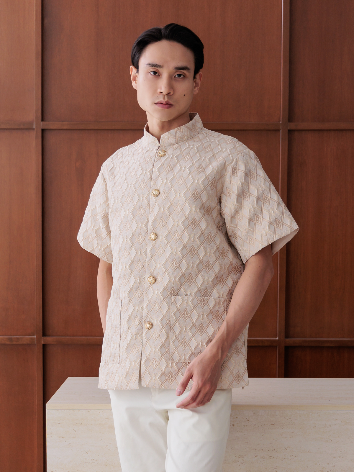 【Pre- Order】Gilded Prosperity Ivory Elite Shirt 鎏金聚瑞 M259