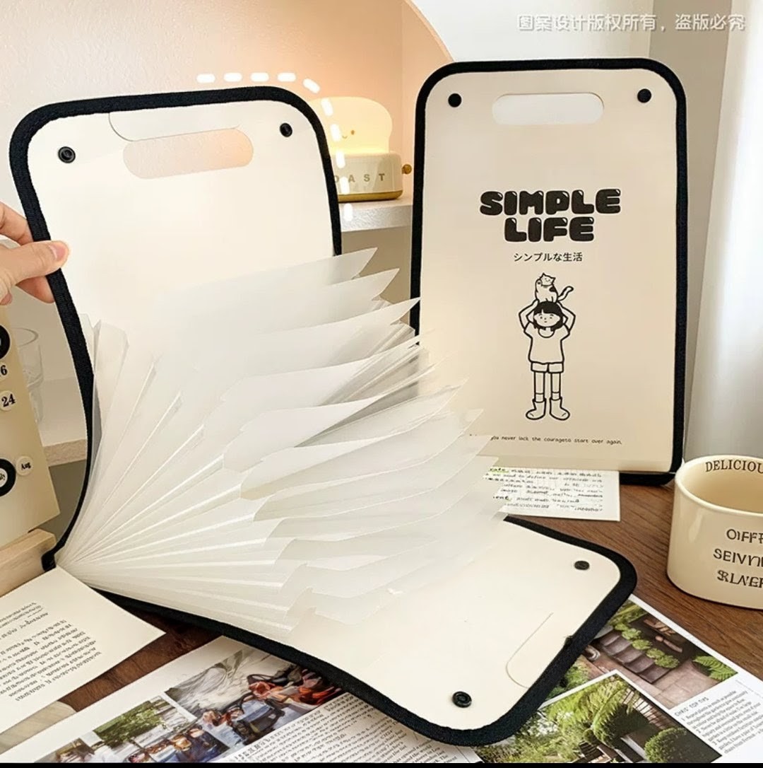 A4大容量風琴豎款文件袋 (S521) 🚛 送貨方式請選(4)