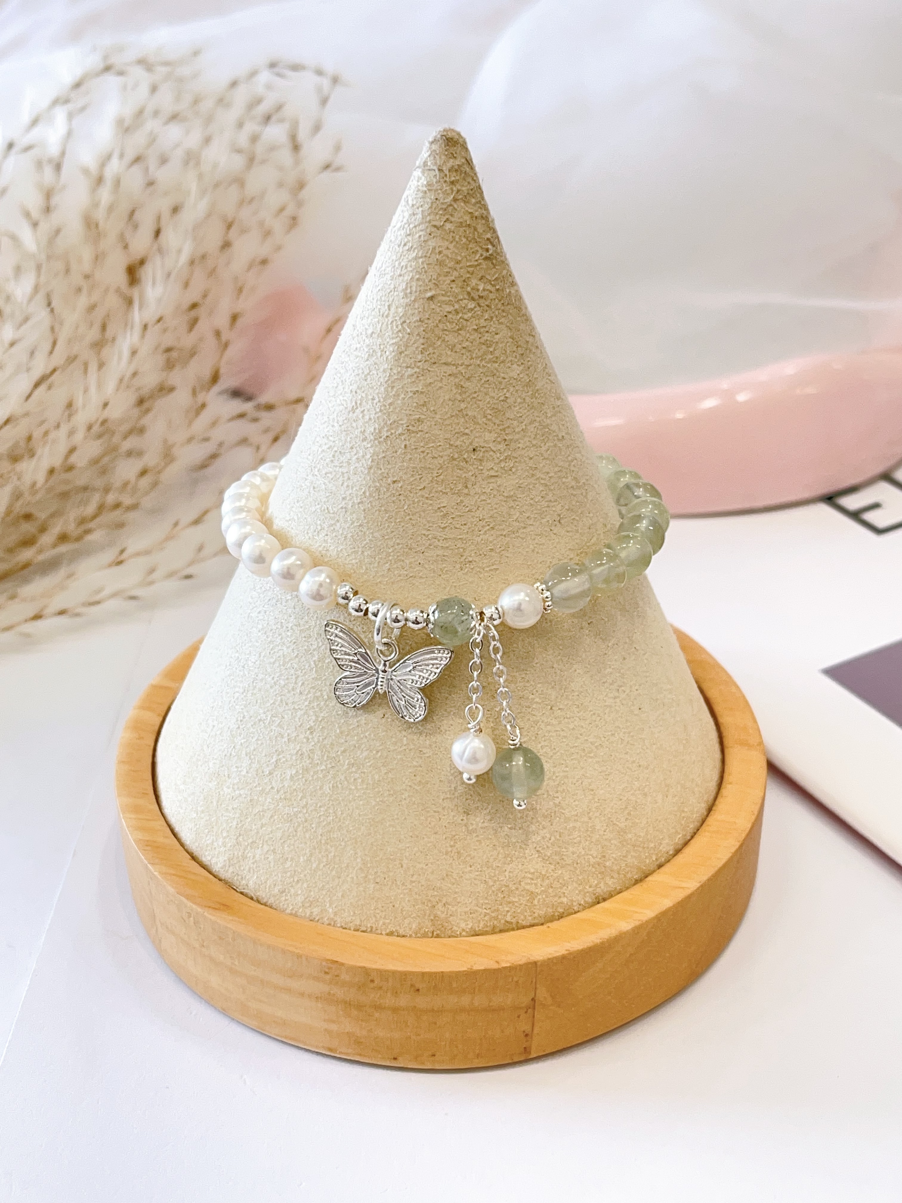 💜 紫水晶 × 葡萄石 × 海蓝宝 × 淡水珍珠手串 Amethyst, Prehnite, Aquamarine & Freshwater Pearl  |  6mm