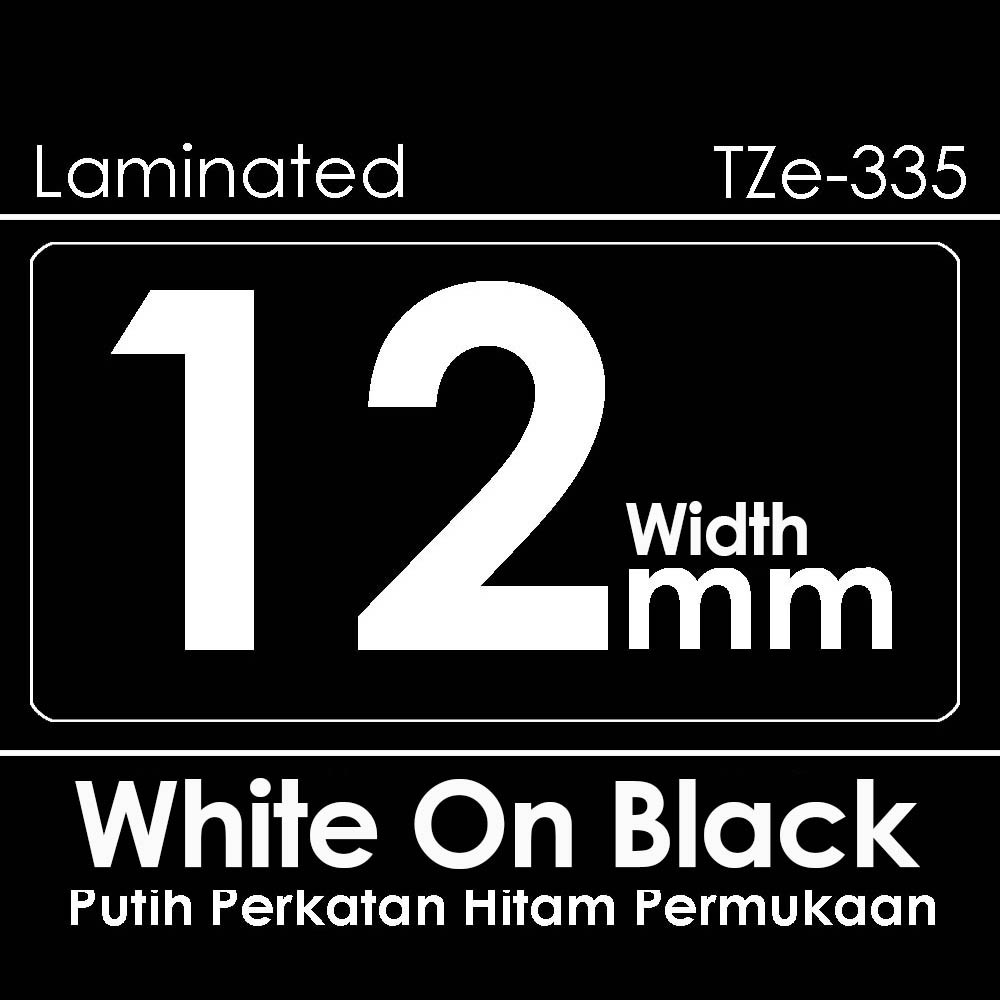 12mm Tze-231 131 631 compatible label tape Label Printer PT-H110 D210 D450 D600 P700 E110VP E300VP P300BT P710 Sticker