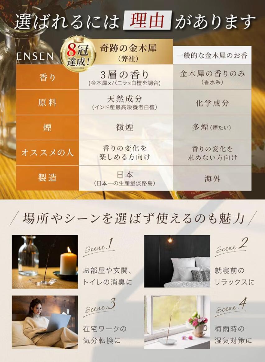 ENSEN 金木犀微煙線香 60入
