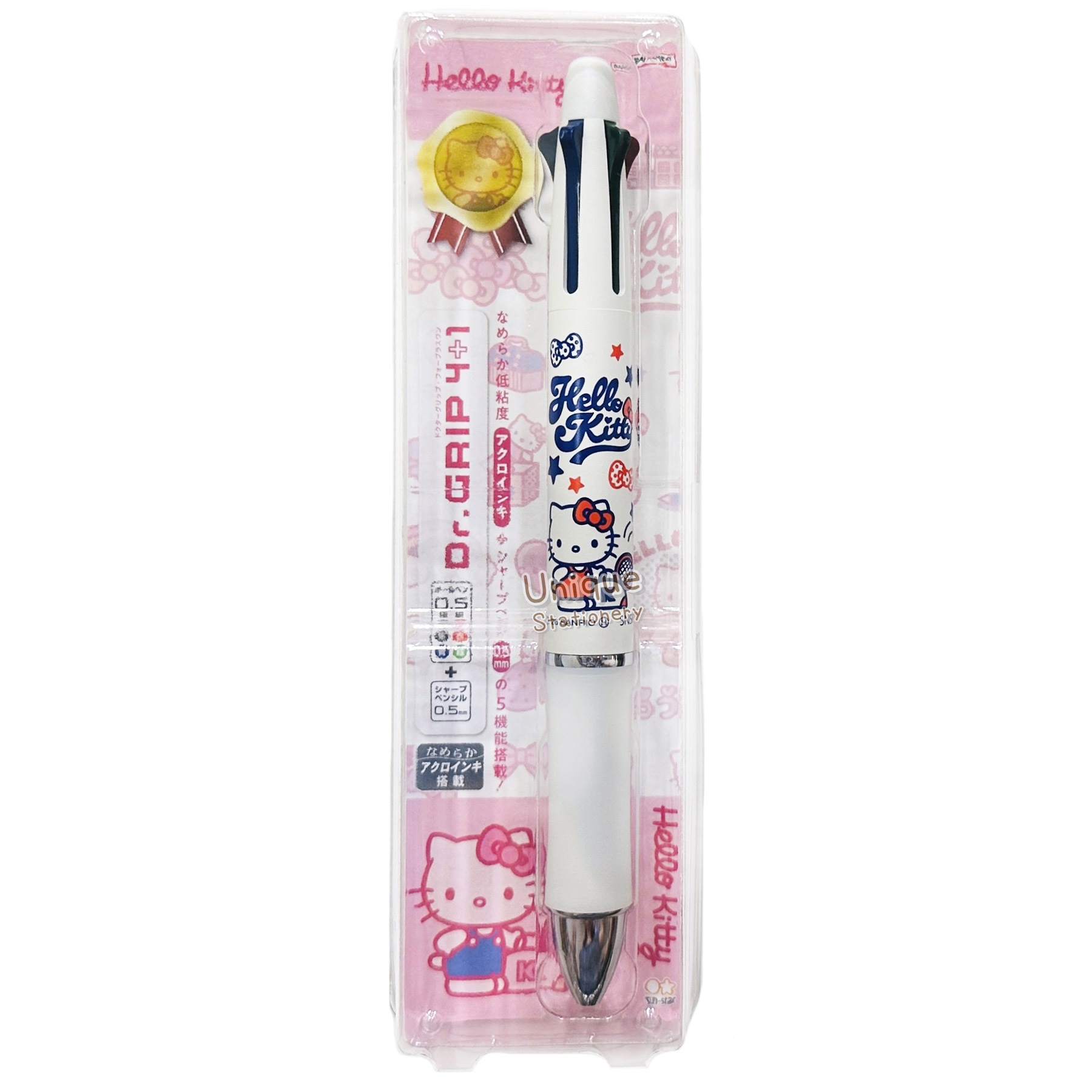 現貨｜Sanrio Hello Kitty Pilot Dr.Grip 4+1 日本製 多功能 5用筆 0.5mm 4色原子筆 + 0.5mm 鉛芯筆 (S4659961)