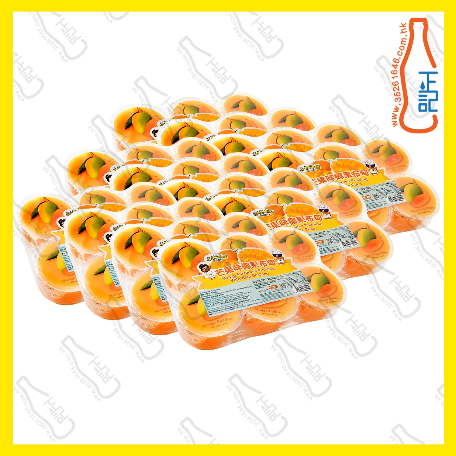 ==CFT2209 小牧味屋<芒果味>椰果布甸 6杯 x【12份】/盒