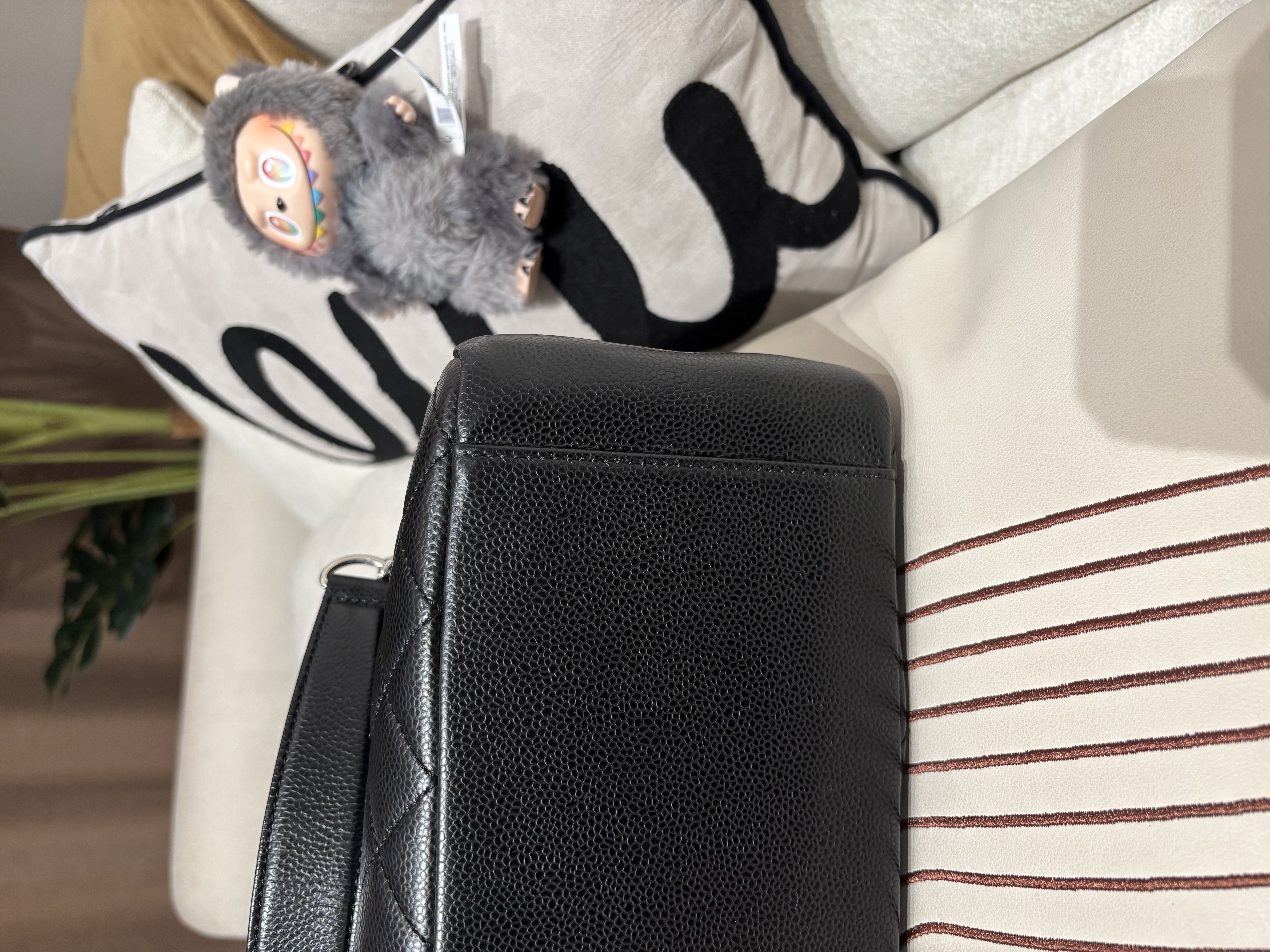 Chanel GST Tote Bag 黑色荔枝牛皮銀鏈 100%Authentic, 98%new ✅19 card ✅dust bag 