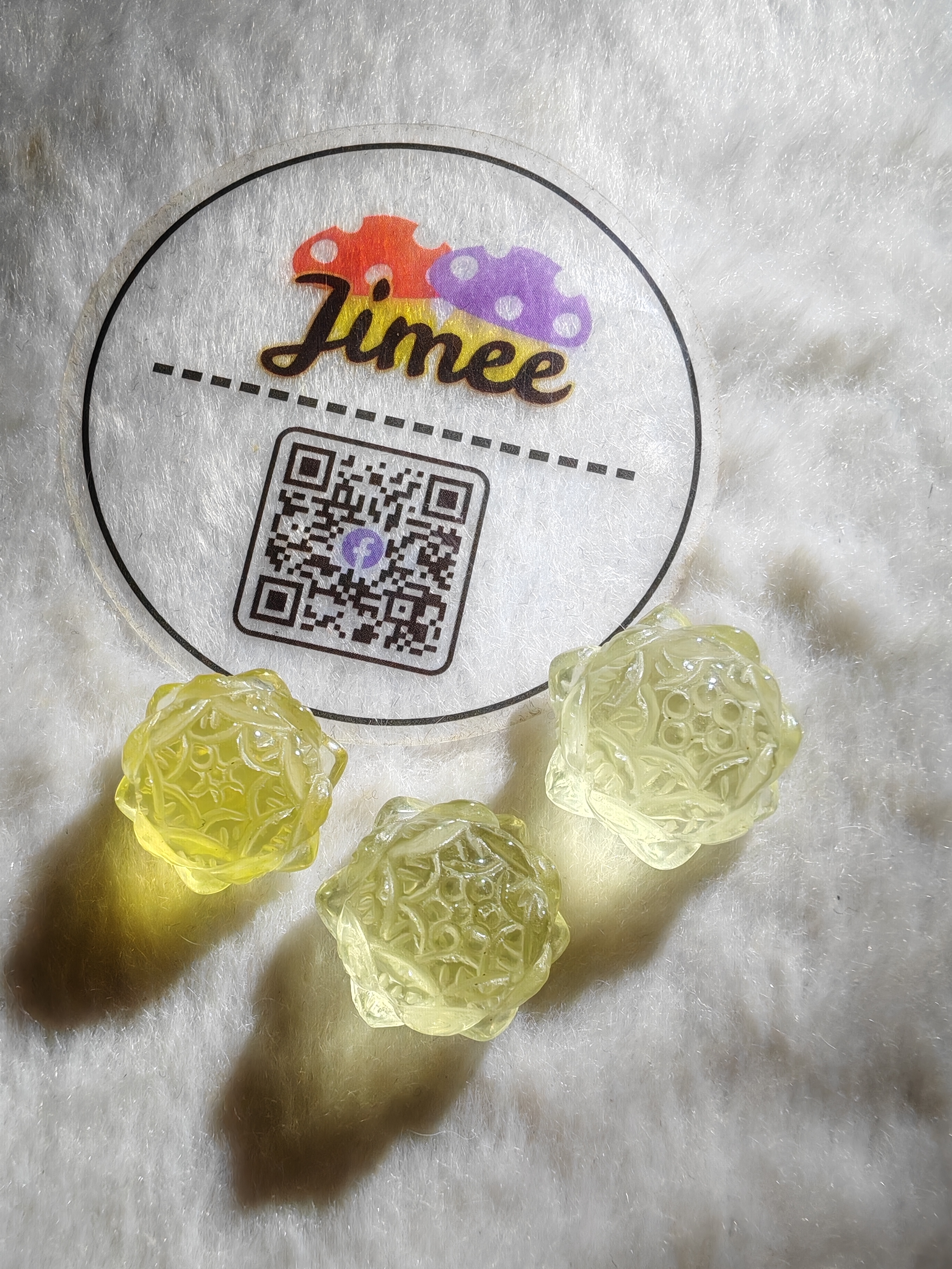 天然黃晶蓮花小件(沒打孔)