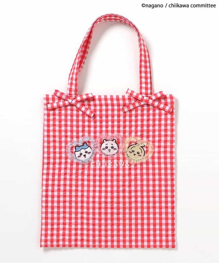 🇯🇵預訂 日本直送🇯🇵Apres les cours x Chiikawa系列人物刺繡貼花格紋手提包