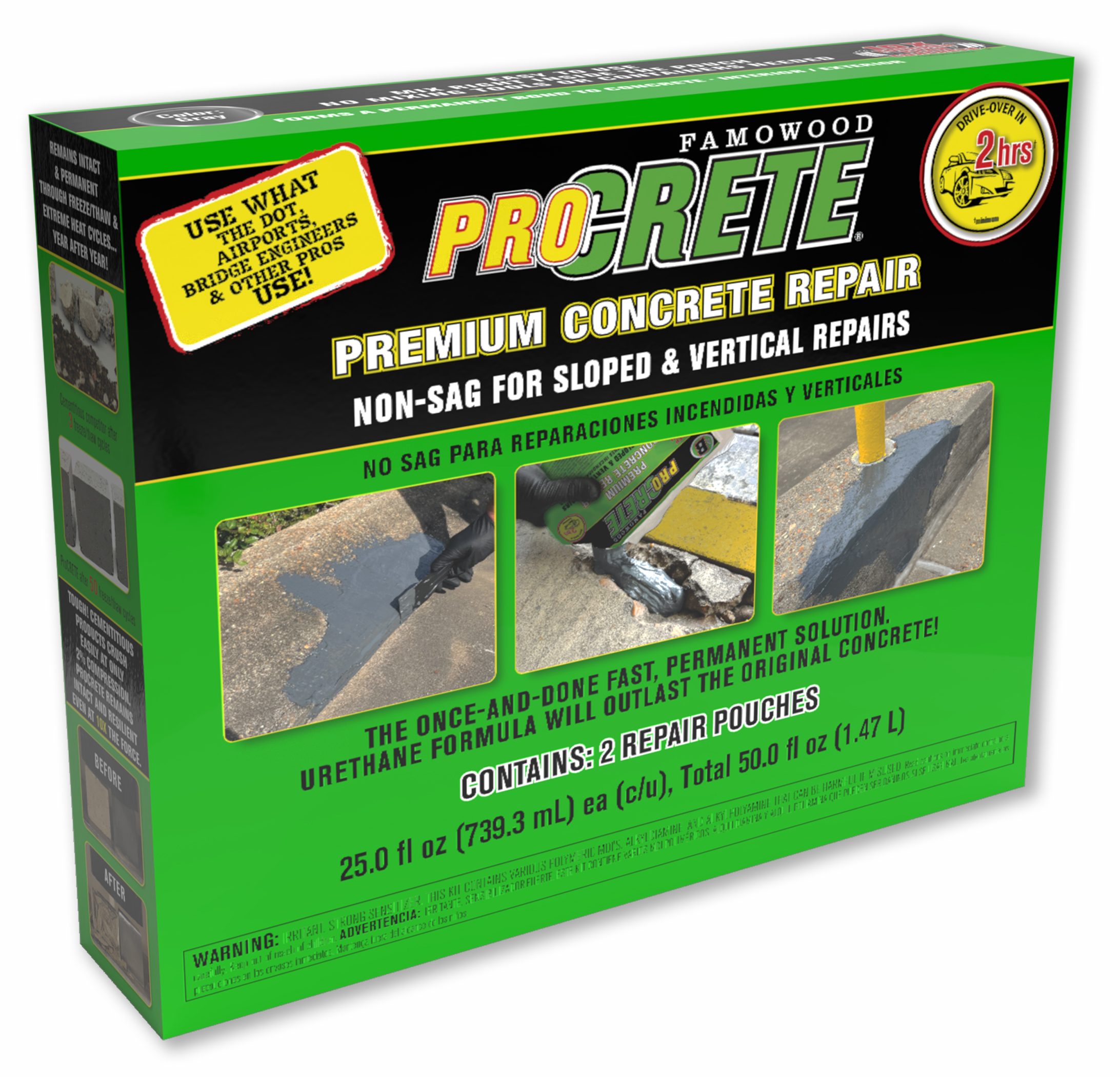 ProCRETE Premium Concrete Repair – NON-SAG 高級混凝土修補劑 – 不下垂
