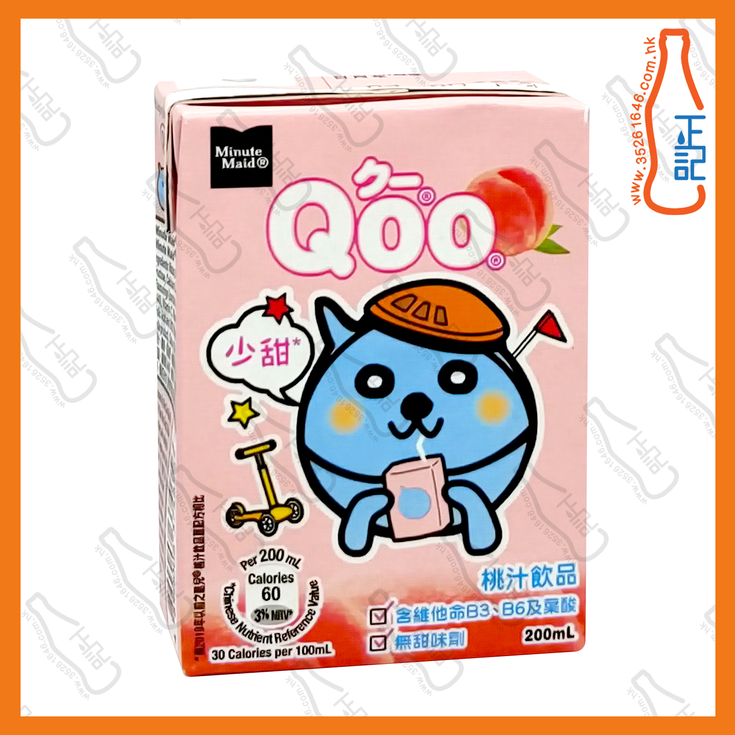 Minute Maid Qoo 桃汁 200ml x 24包 /箱
