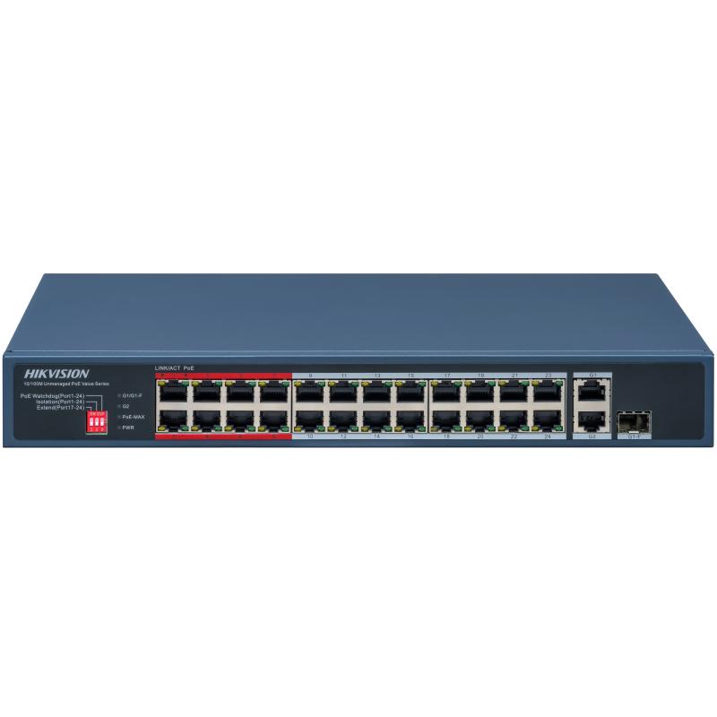 Hikvision 海康威視 DS-3E0326P-E/M(C) 24 Port Fast Ethernet Unmanaged POE Switch (香港行貨，一年保用)
