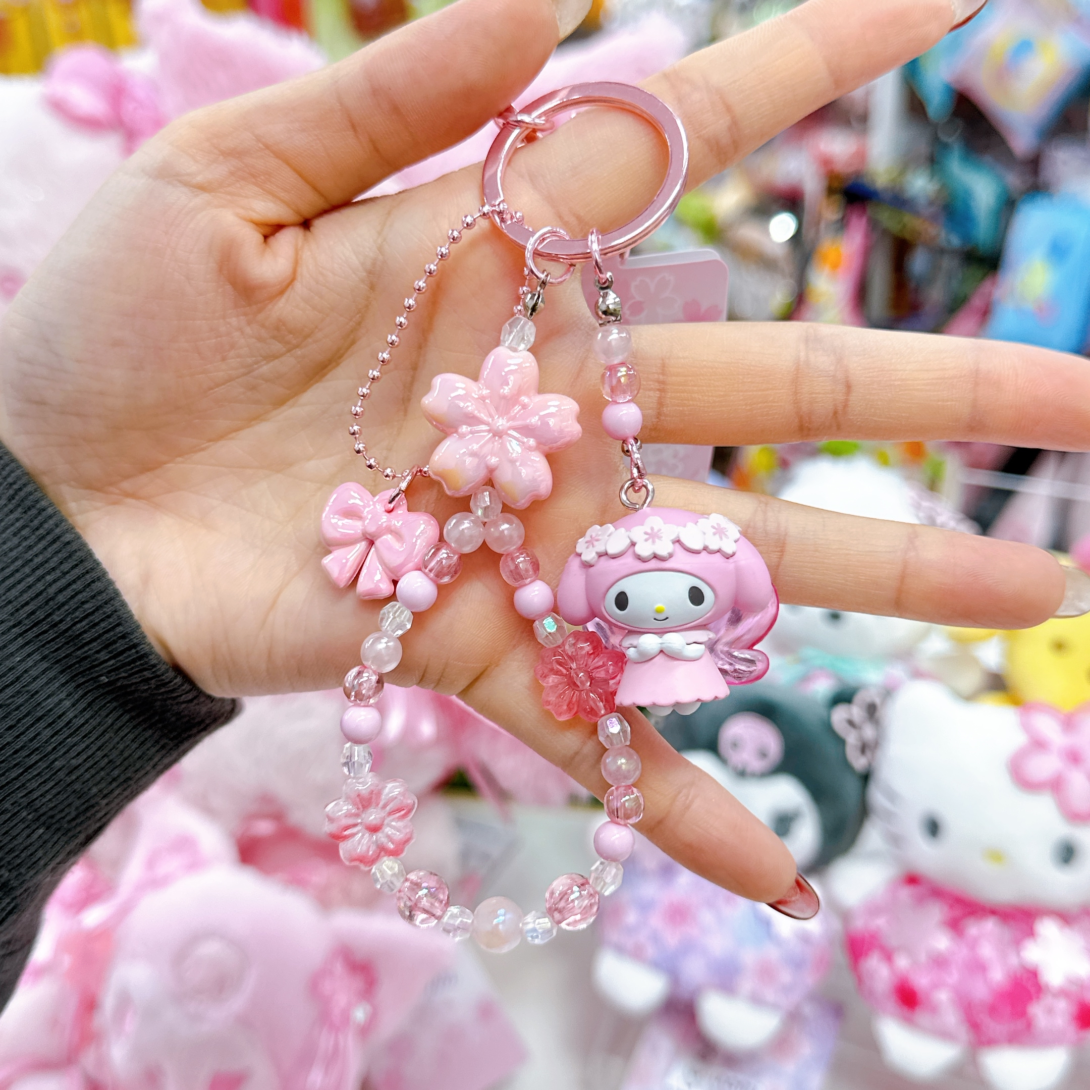 日本直送Sanrio 櫻花主題系列鎖匙扣