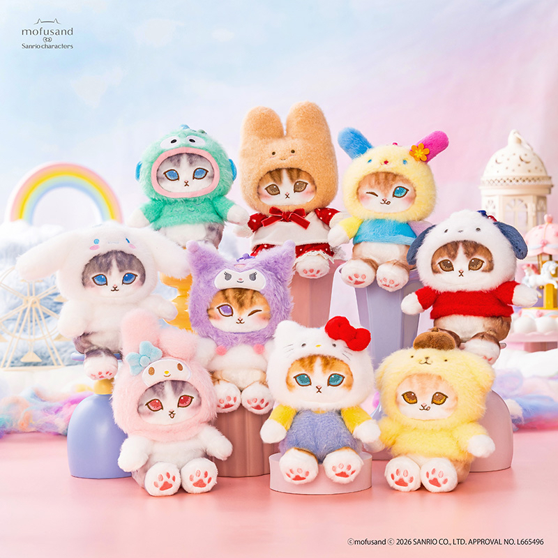 🎀【預訂】Sanrio x Mofusand 貓咪公仔掛飾 - MarronCream
