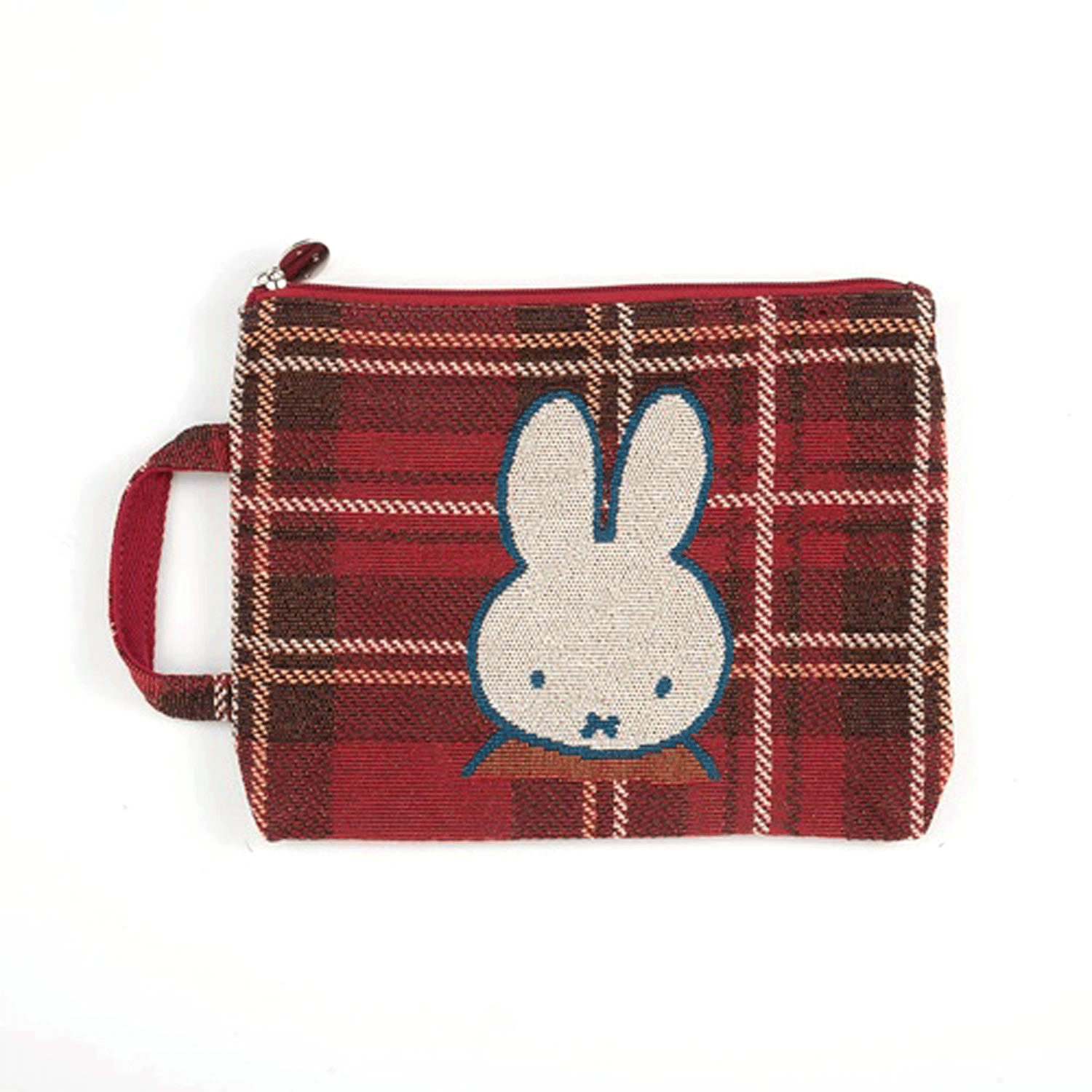 Miffy - 格紋多功能收納包 (紅色鬱金香款)