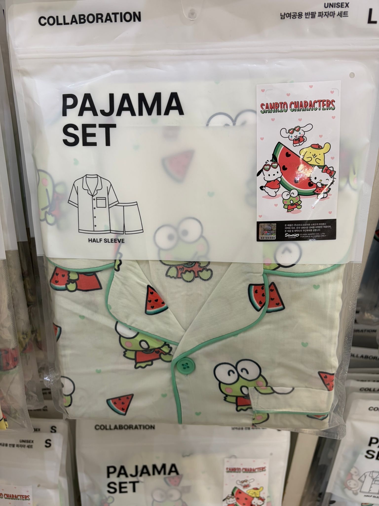 （約5月頭到貨）🇰🇷韓國人氣SPAO x Sanrio 涼感睡衣系列💕