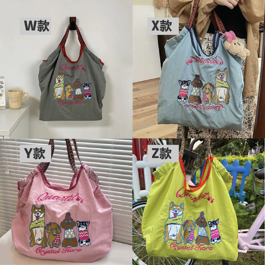 超輕刺繡大容量購物袋