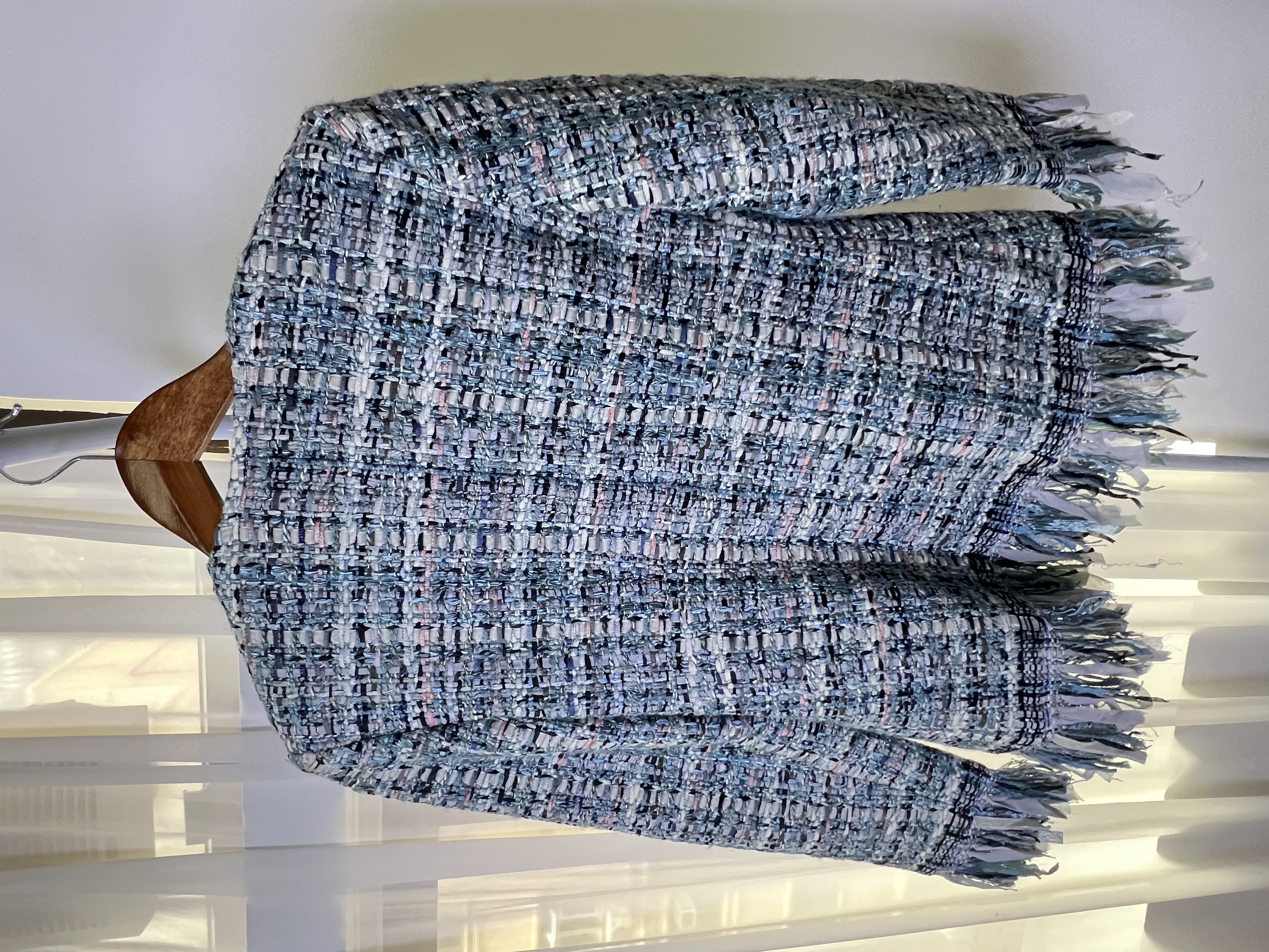 Pre-Owned CHANEL Chanel Double-Breasted Blue Tweed Jacket / Product Code: 26041914