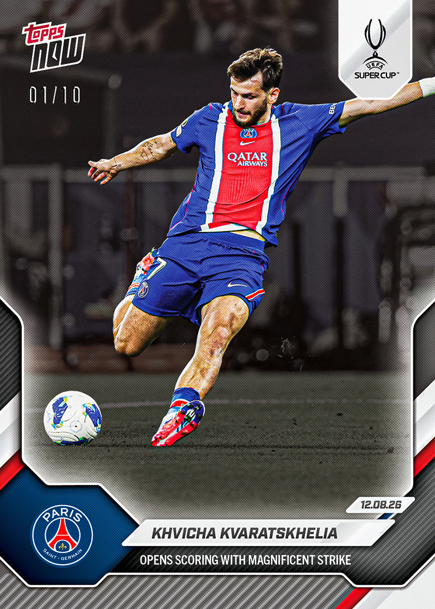 Khvicha Kvaratskhelia - 2026/27 UCL Topps NOW® #3 UEFA Super Cup 入球卡【團購】