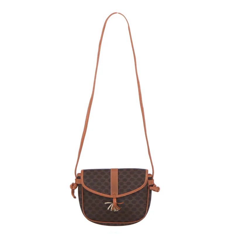 Celine Brown Macadam Shoulder Bag
