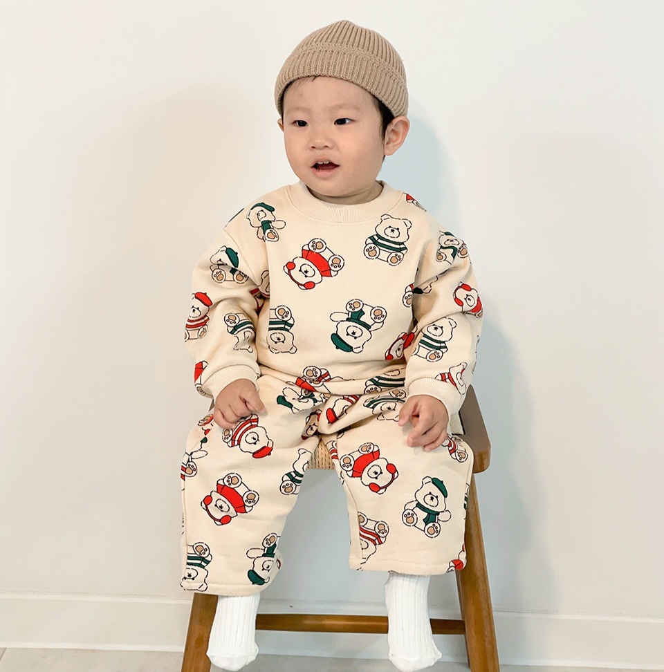 UBMOM 2023 Winter Teddy Series Berry Teddy 長褲-米色
