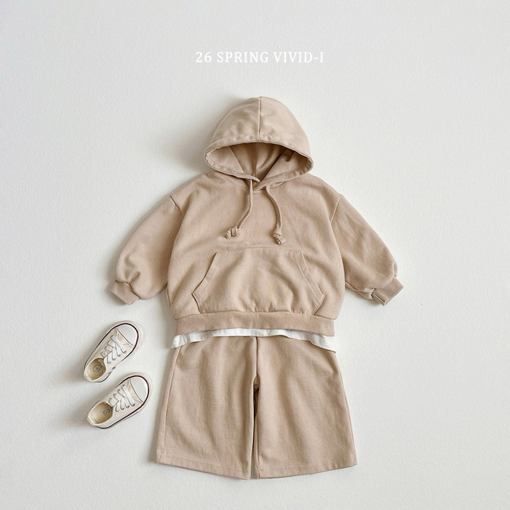 🌸預訂 韓國直送🌸🇰🇷VIVIDI四色袋鼠口袋連帽衛衣八分褲上下套裝