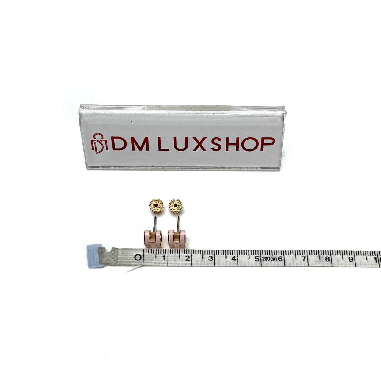 Hermes Rose Dragee Pop H Earrings RGHW