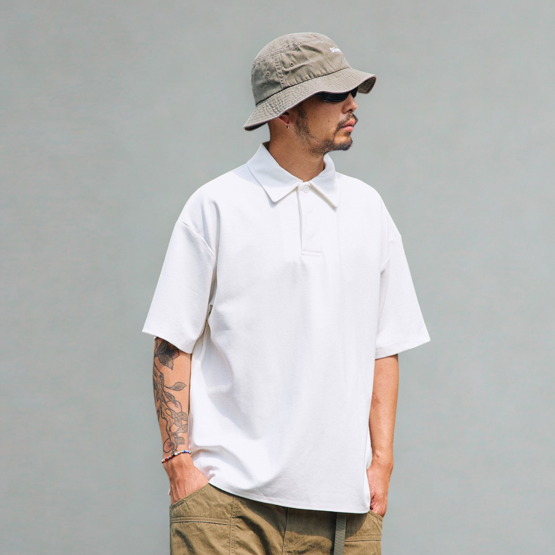 寬鬆短版涼感POLO