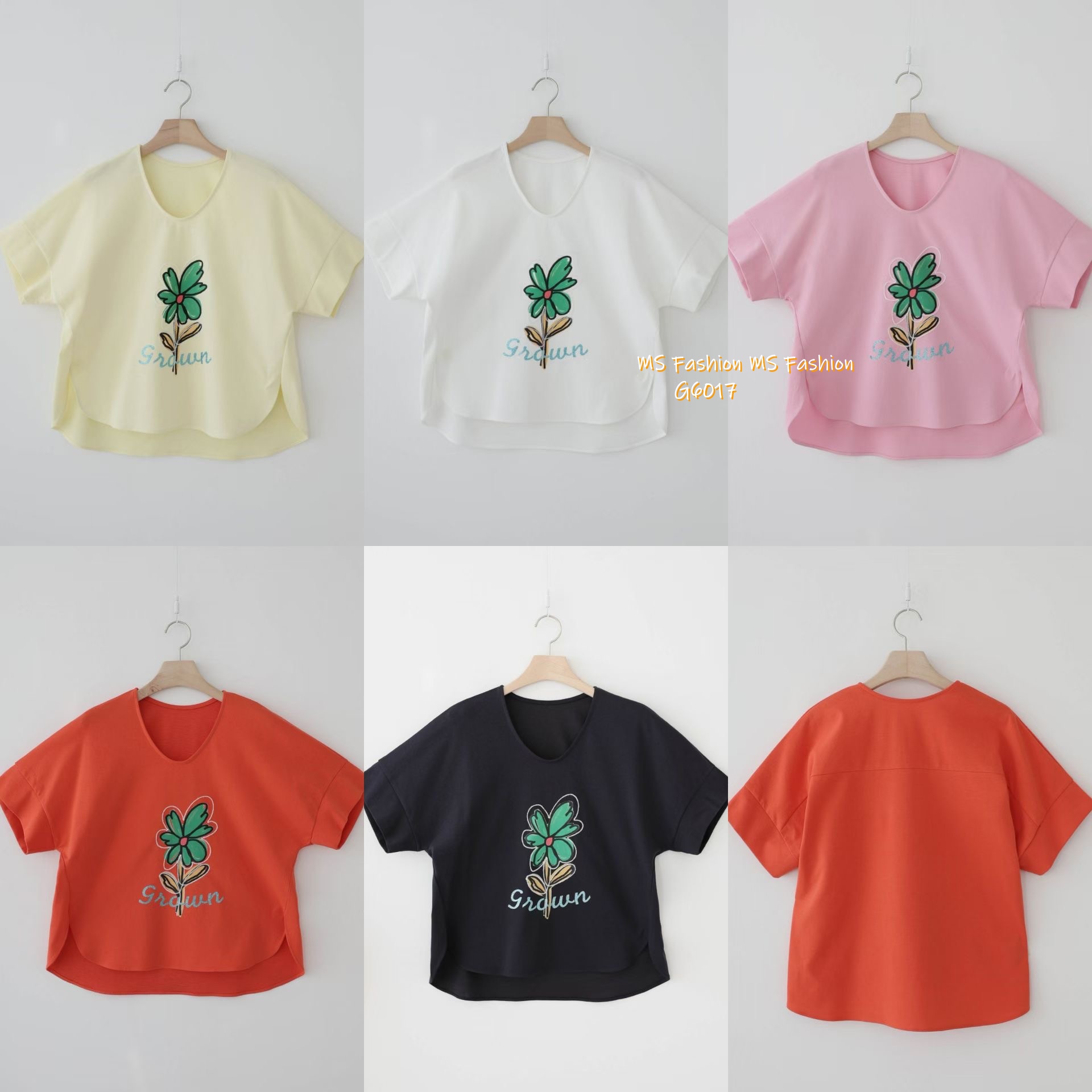 G6017 韓國🇰🇷靚色花花print top