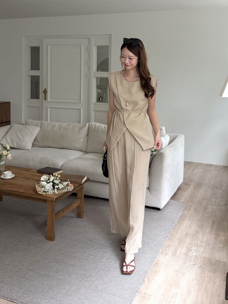 The Fine Linen Summer Set (Beige)