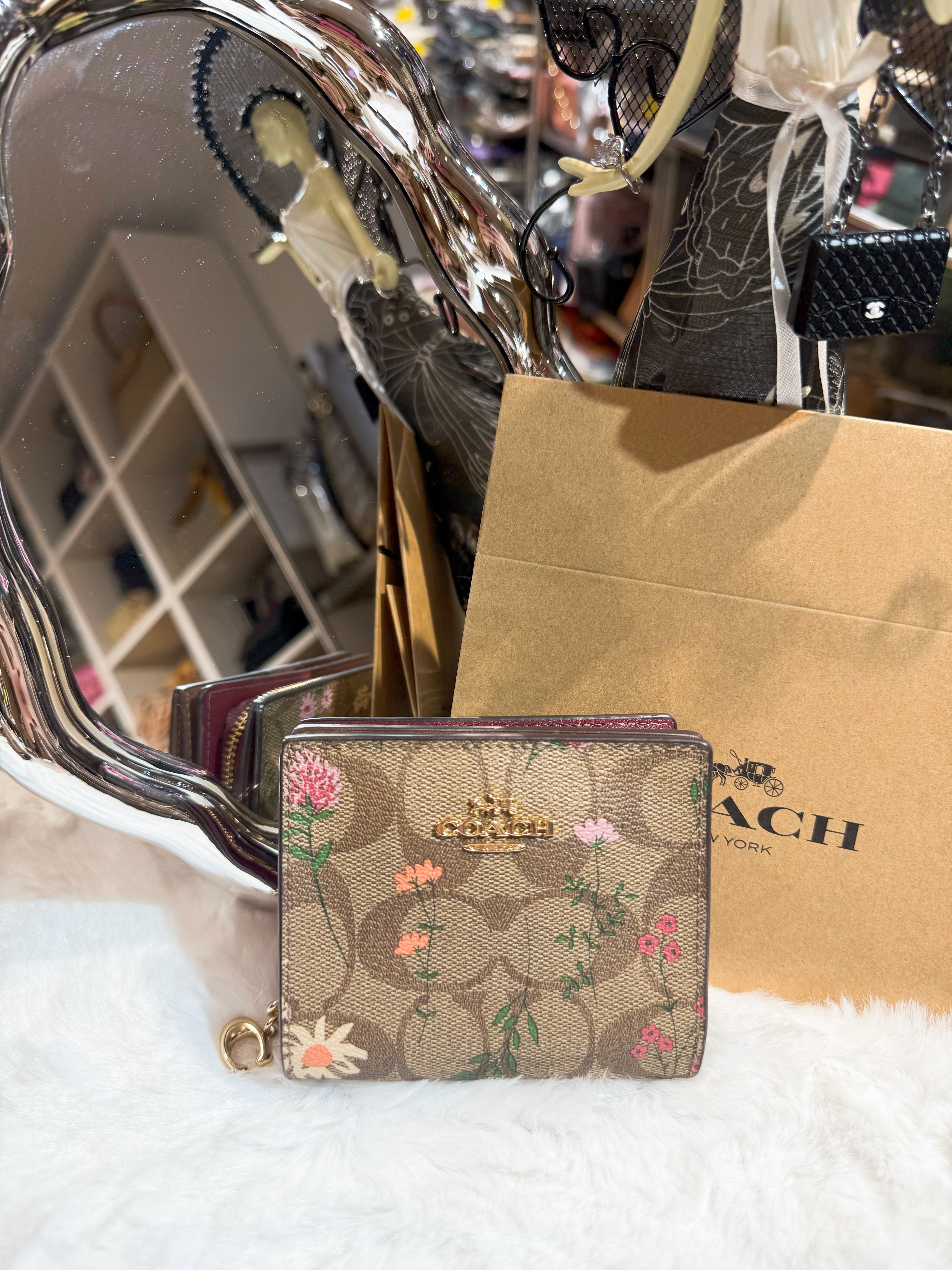 Coach Snap wallet logo/m/floral