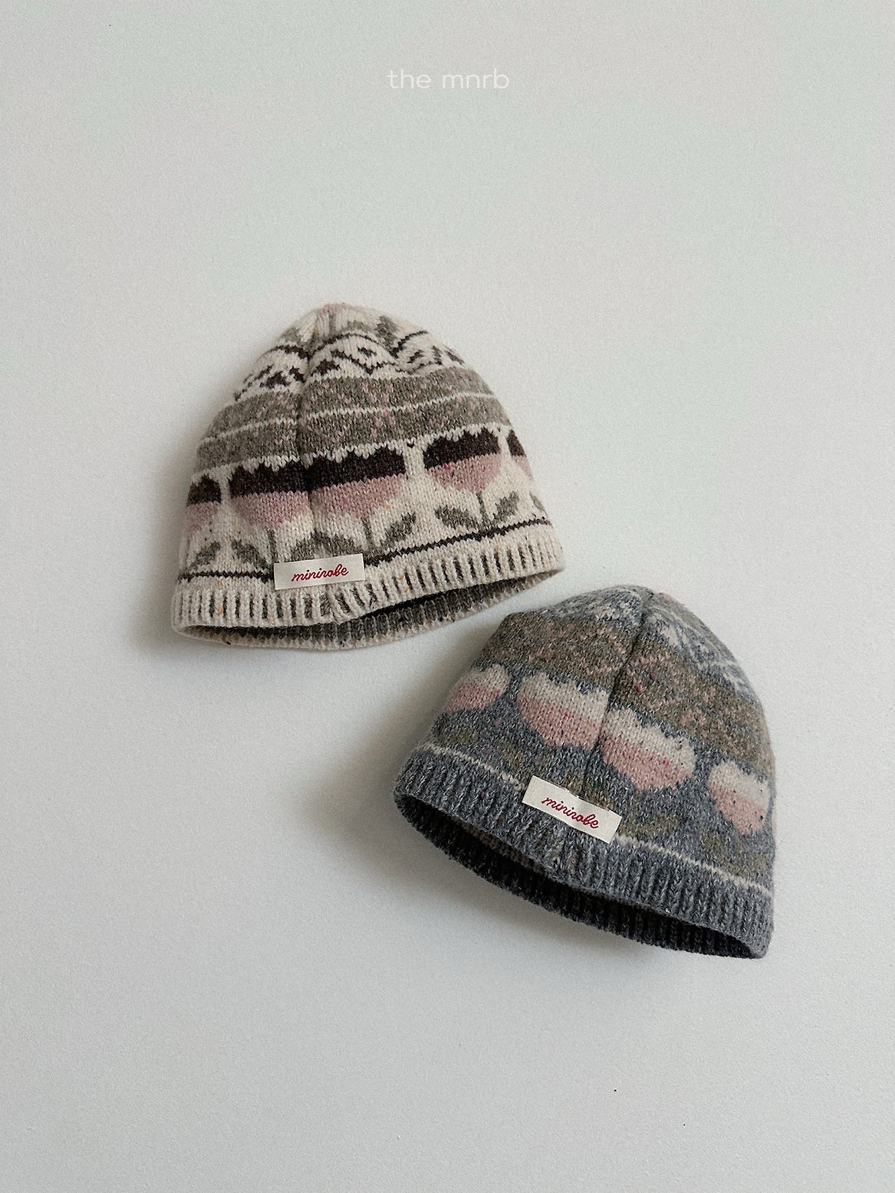 Minirobe | Flower jacquard beanie(ACC)