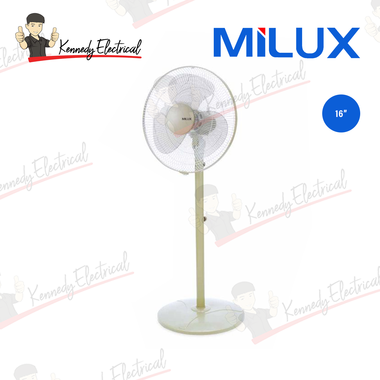 Milux 16" 3-Speed Stand Fan (MSF-1602)