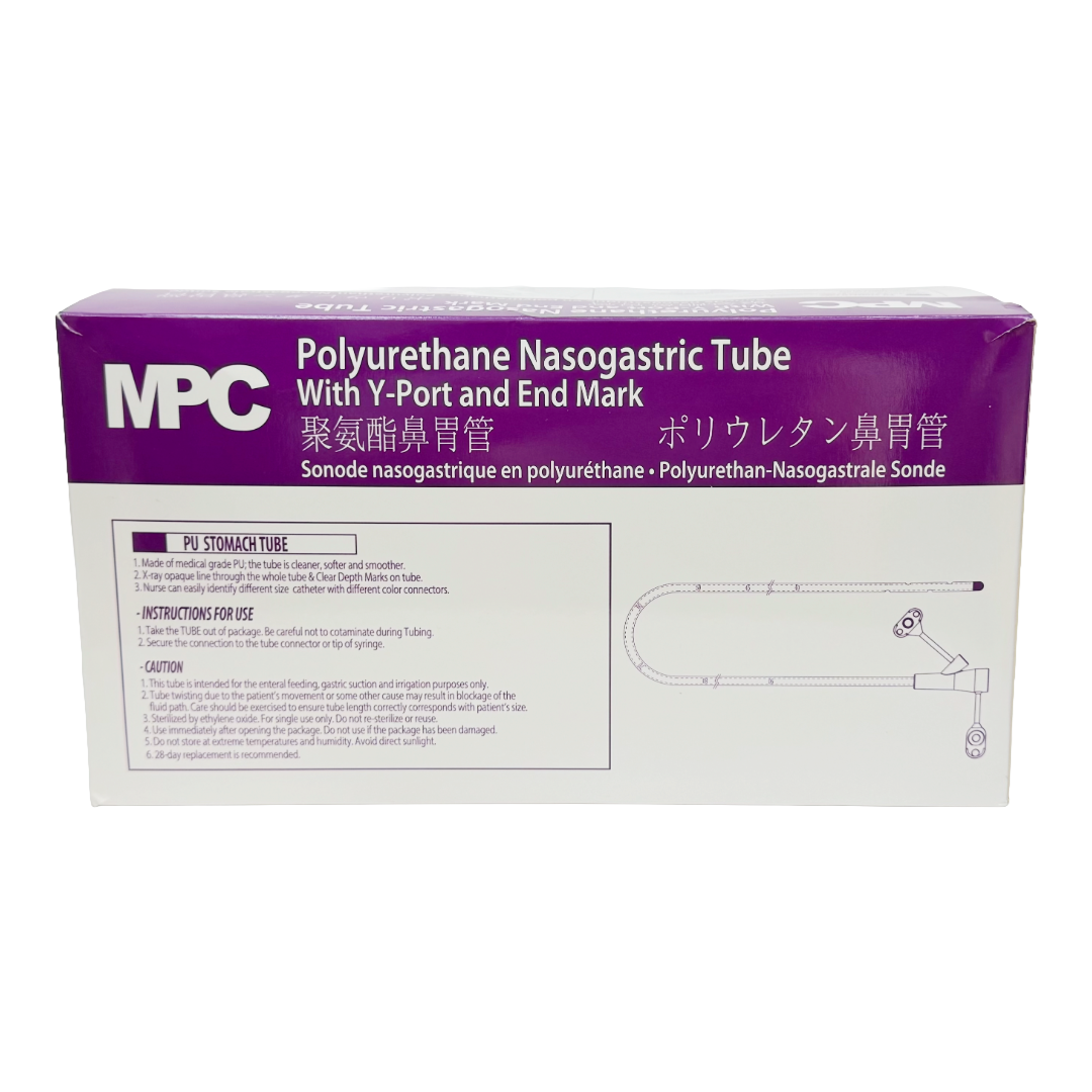 MPC 聚氨酯鼻胃管 Polyurethane Nasogastric Tube With Y-Port and End Mark