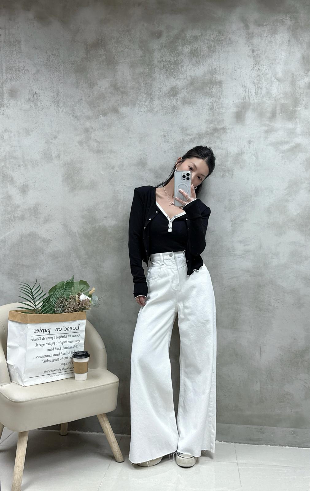 拼色背心+外套Set