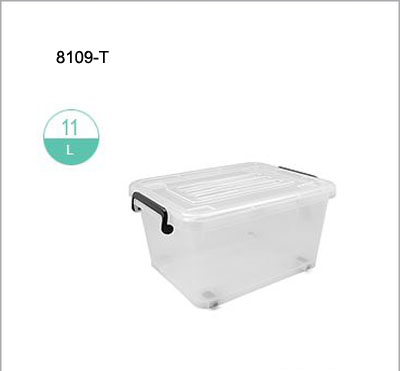 8109-T/有扣有轆膠箱11L
