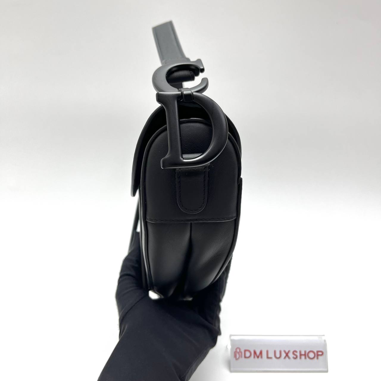 Dior Black Ultramatte Saddle Bag Medium