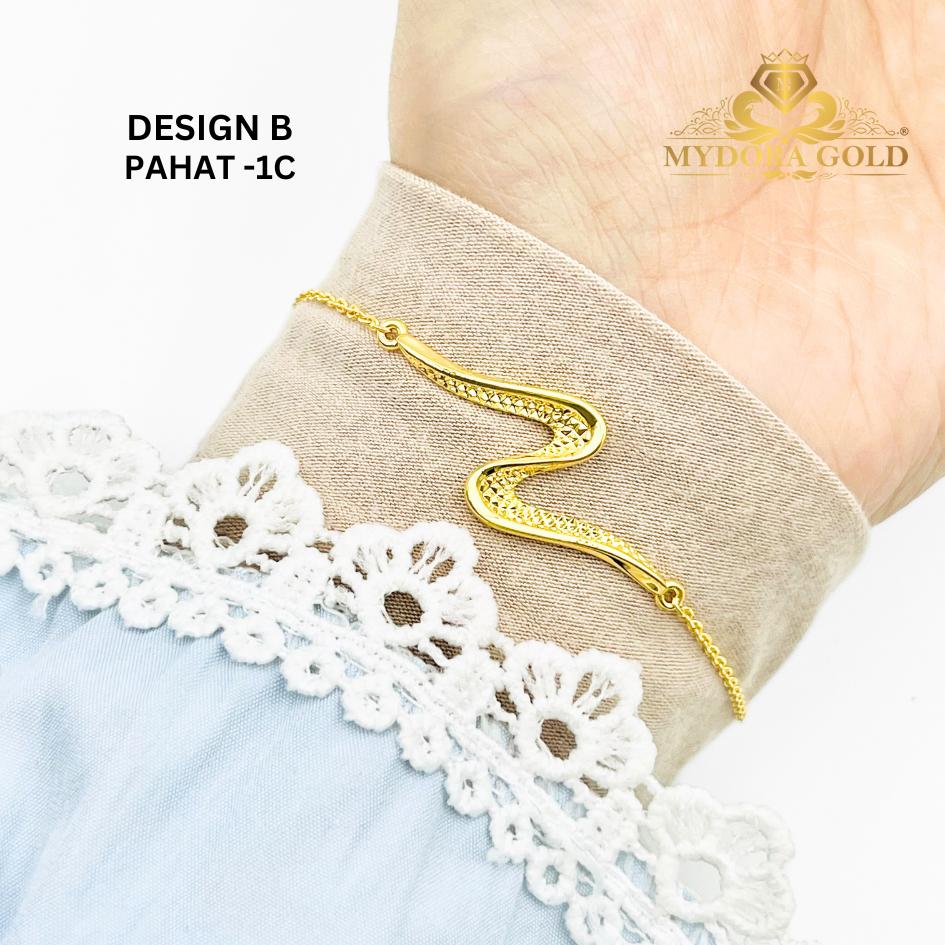 MYDORA Rantai Tangan Sauh Fesyen + Ombak Rindu SERIES l EMAS 916/22K