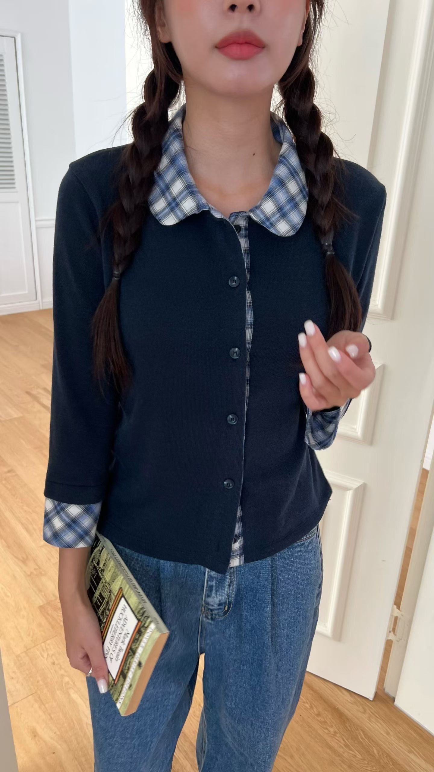 TOP07_11 格仔拼接TOP (2色)