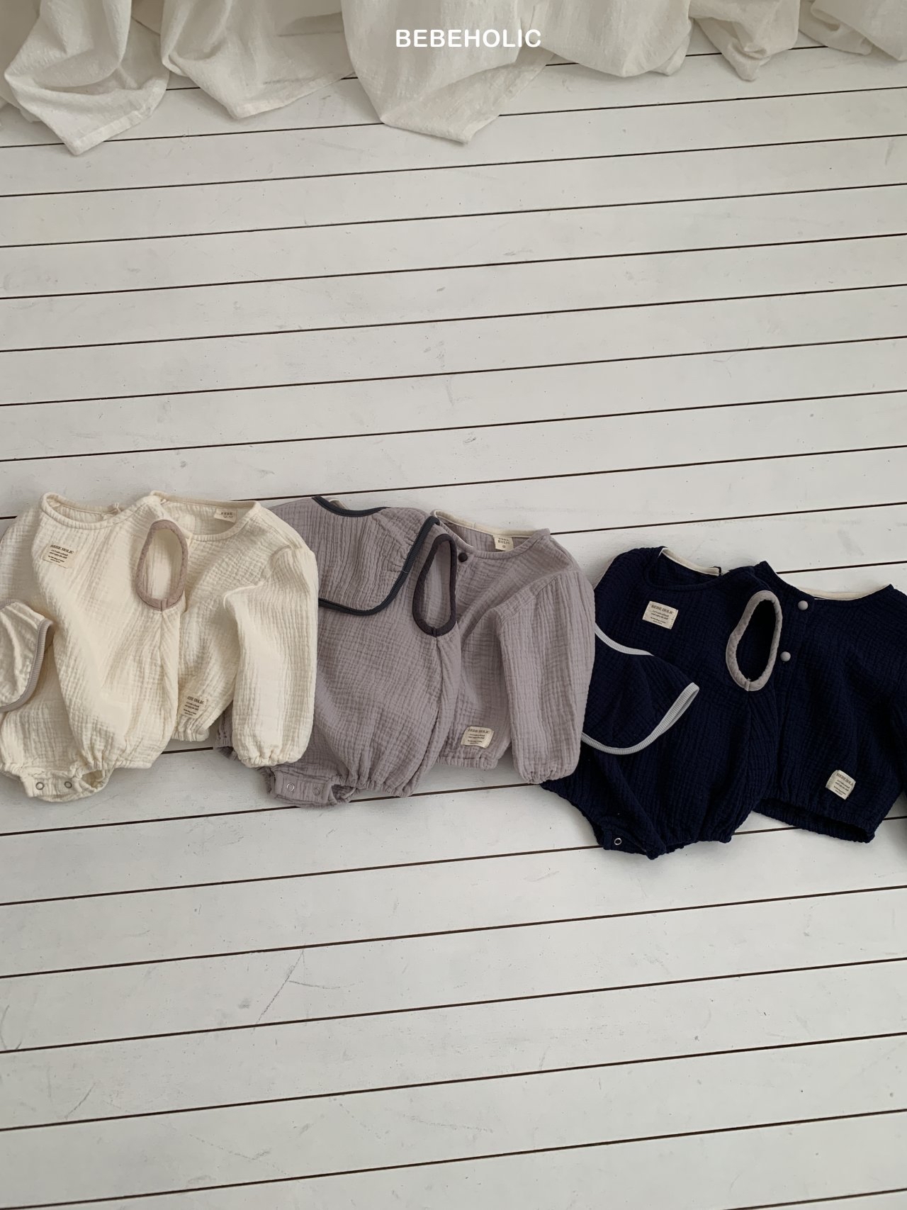 🌸預訂 韓國直送🌸🇰🇷BEBEHOLIC三色背心包屁衣/圍兜/開襟外套