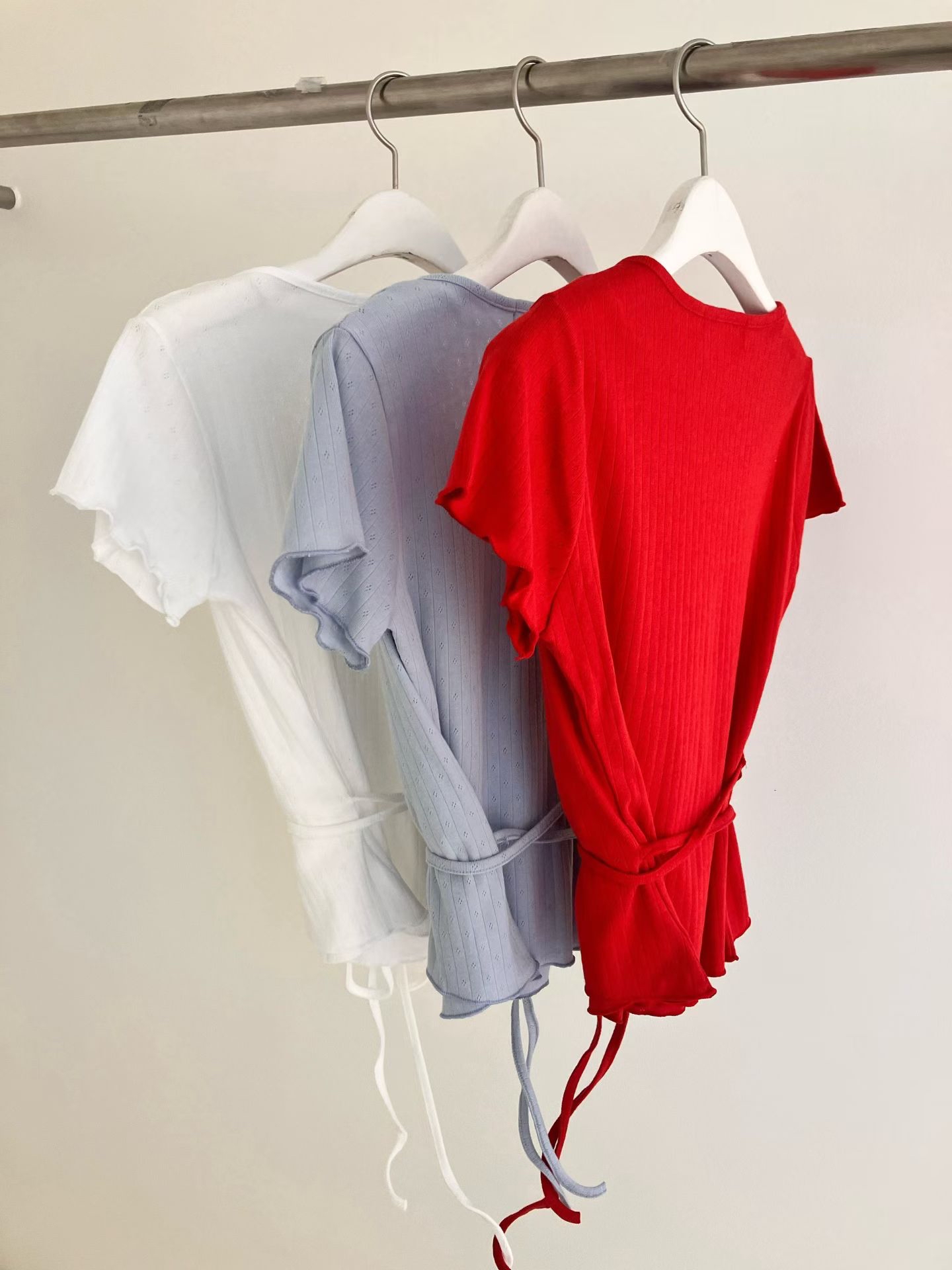 HA22 綁腰假2件修身Top 