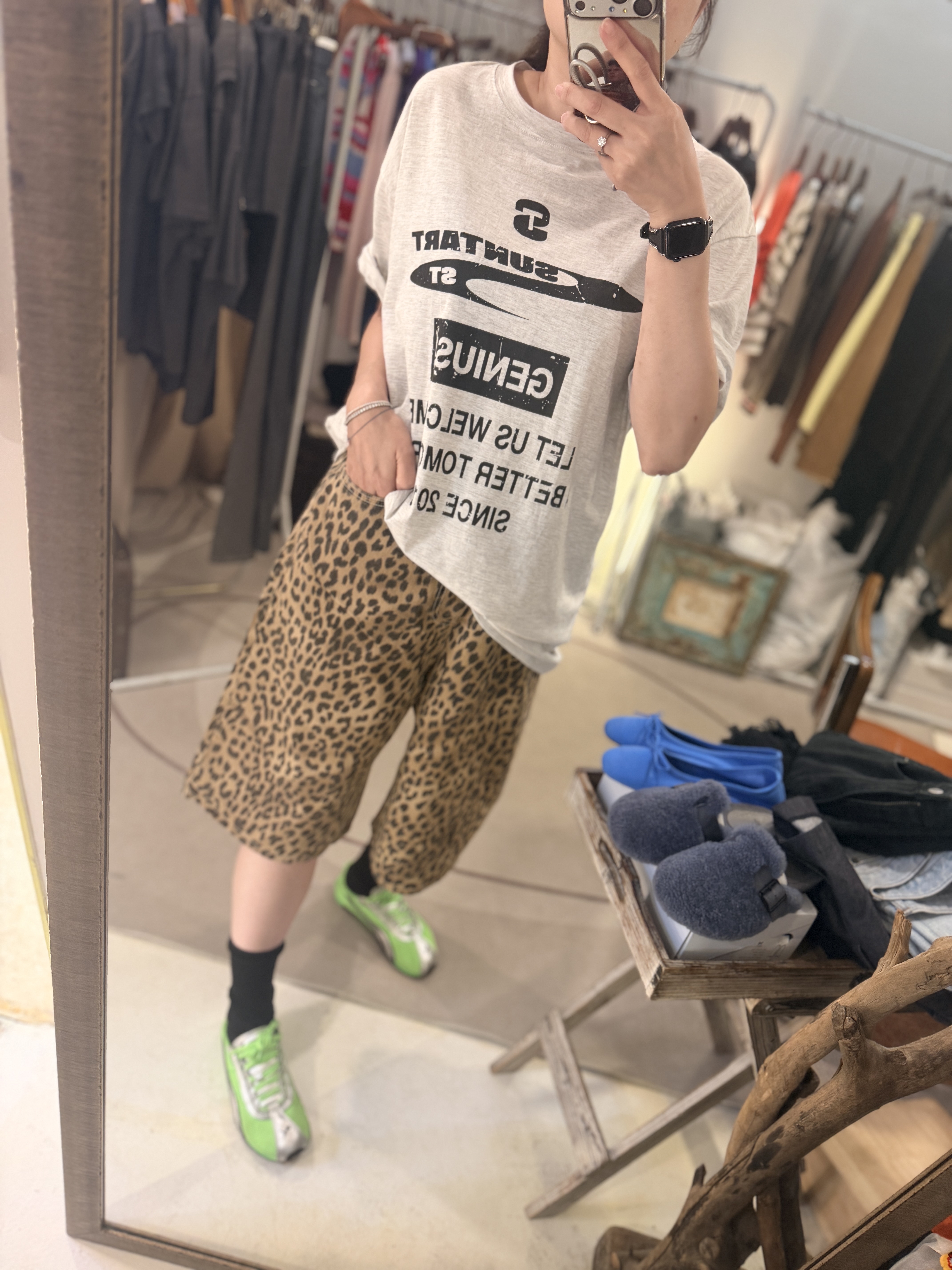 Animal printed shorts