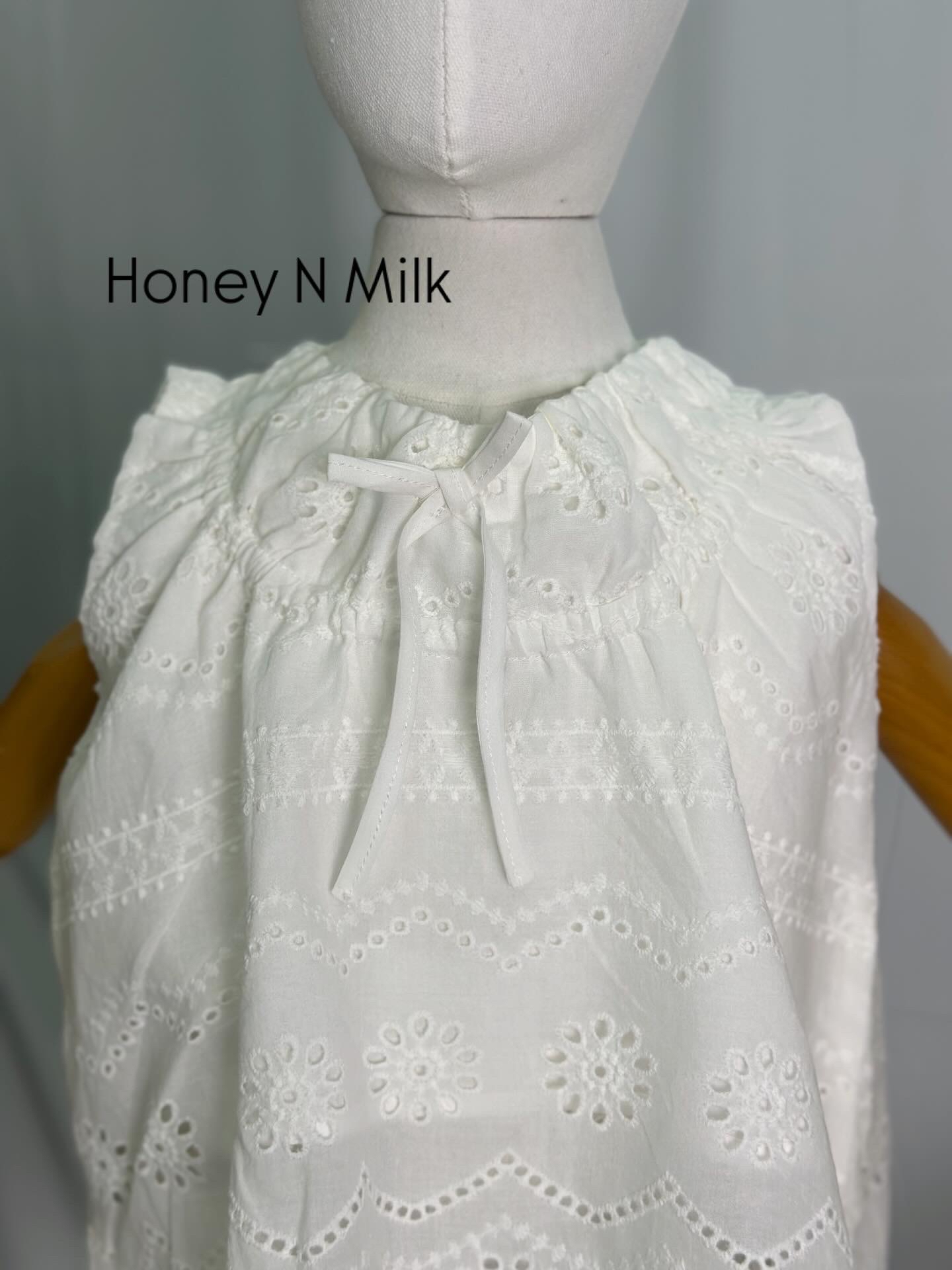 DM Korea White Floral Lace Set 