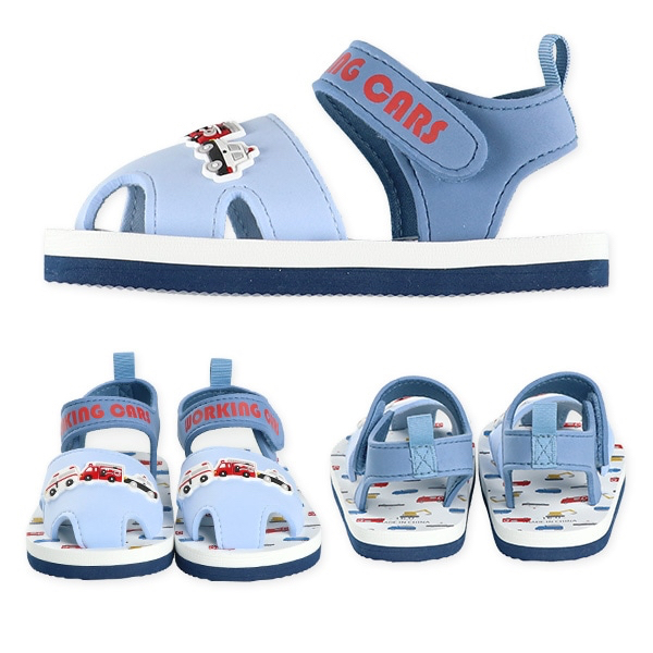 🇯🇵預訂 日本直送🇯🇵工作車輛圖案淺藍色EVA涼鞋