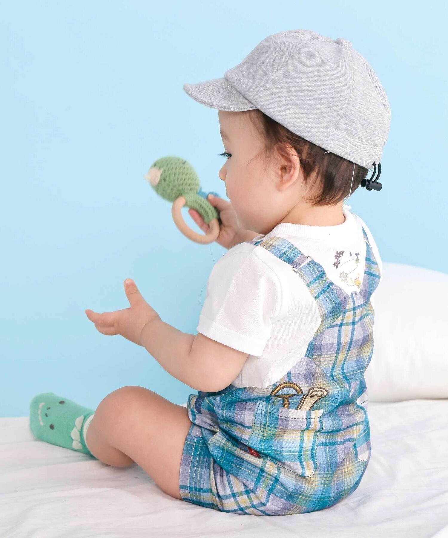 🇯🇵預訂 日本直送🇯🇵Slap Slip Baby兩色動物恐龍吊帶短袖連身服