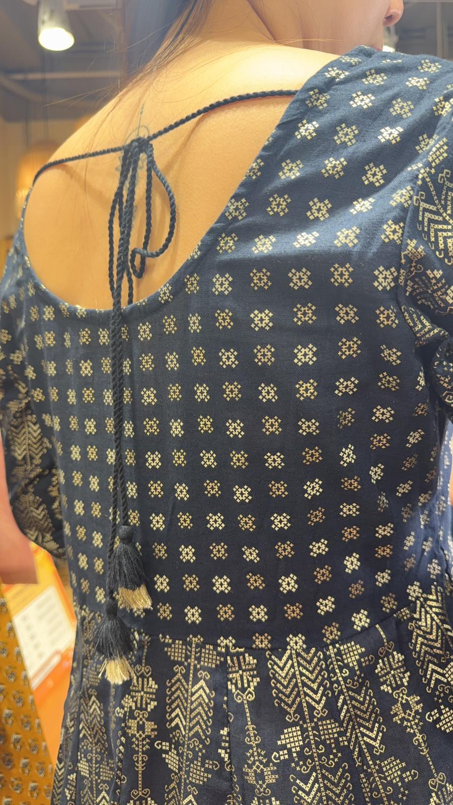 2581 Navy Blue Heavy Emb. soso OP