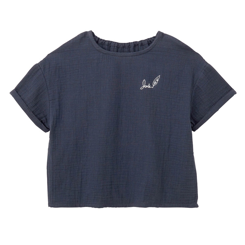 🆕【⭐訂購⭐】🇯🇵 日本直送🌀飄逸輕盈 雙層紗棉 刺繡短袖Tee［2款選］🌀[ELDA-0097][260510]