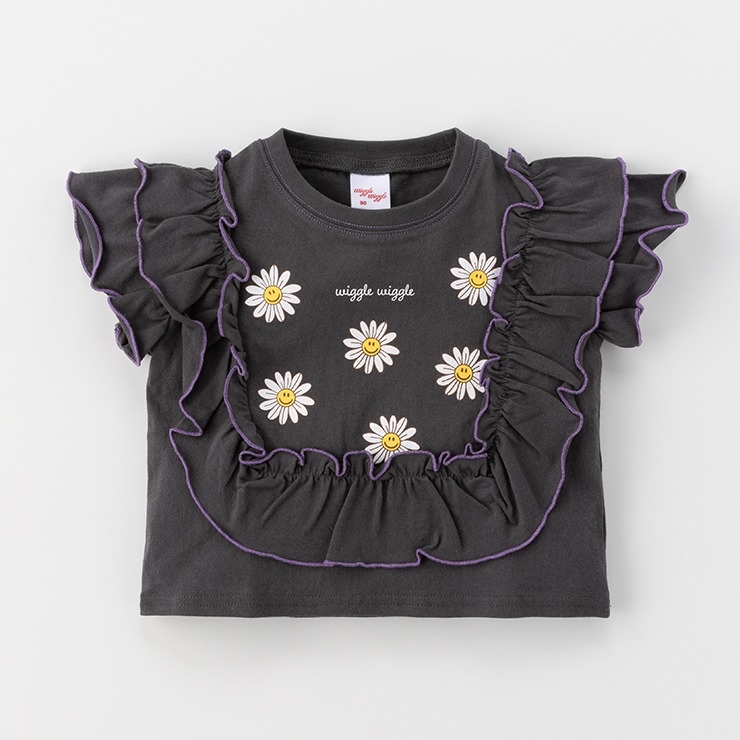 🇯🇵限時預訂 日本直送🇯🇵Wiggle Wiggle兩色花花印花荷葉邊短袖上衣