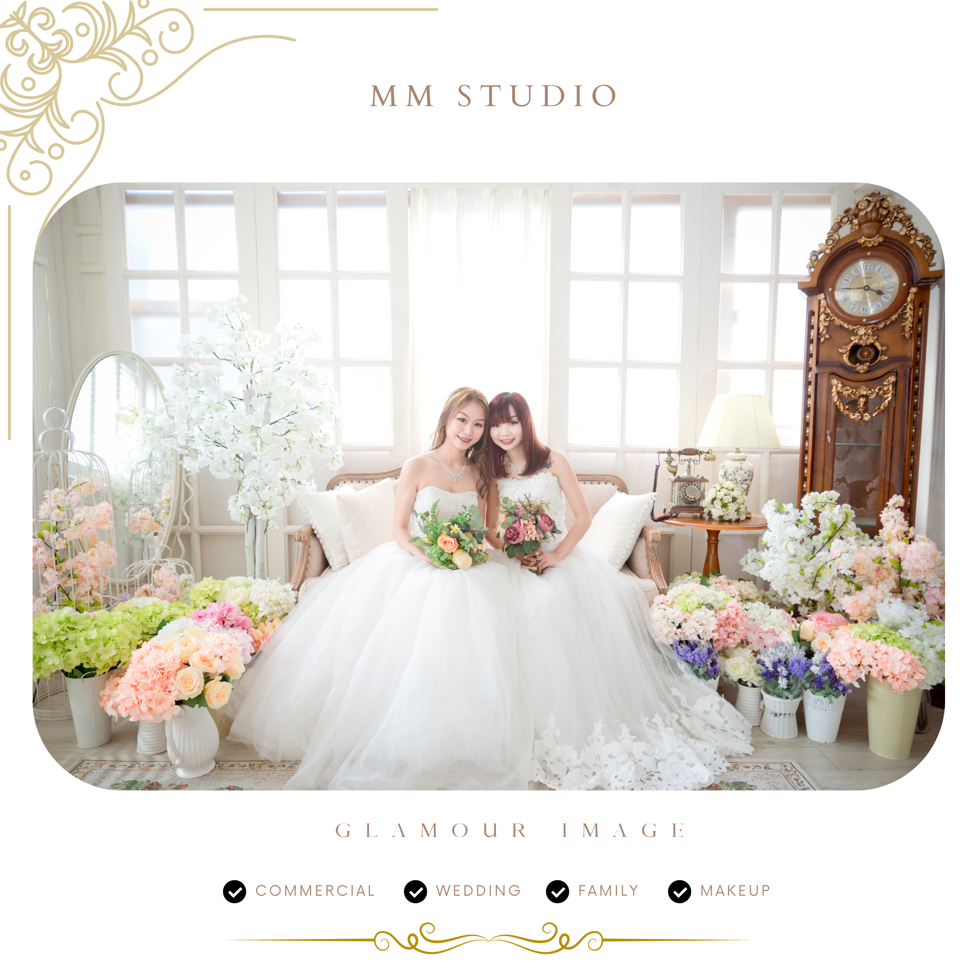 香港閨蜜攝影套餐 | 復古主題花園寫真 Package G1 | Glamour Image 專業人像攝影