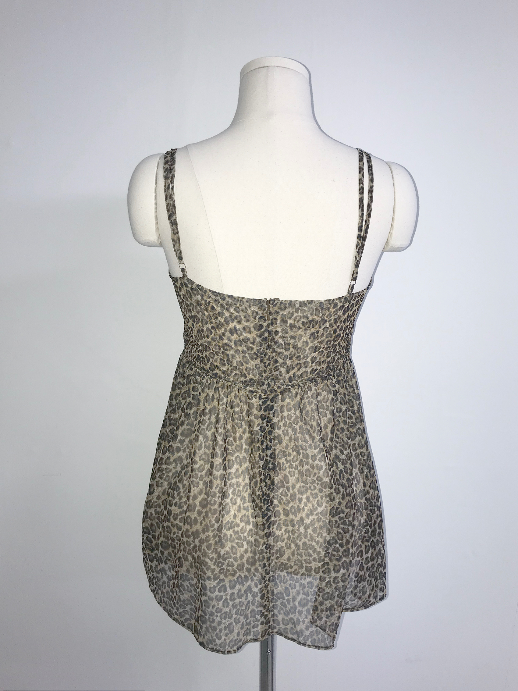 Leopard Mesh Cami Dress