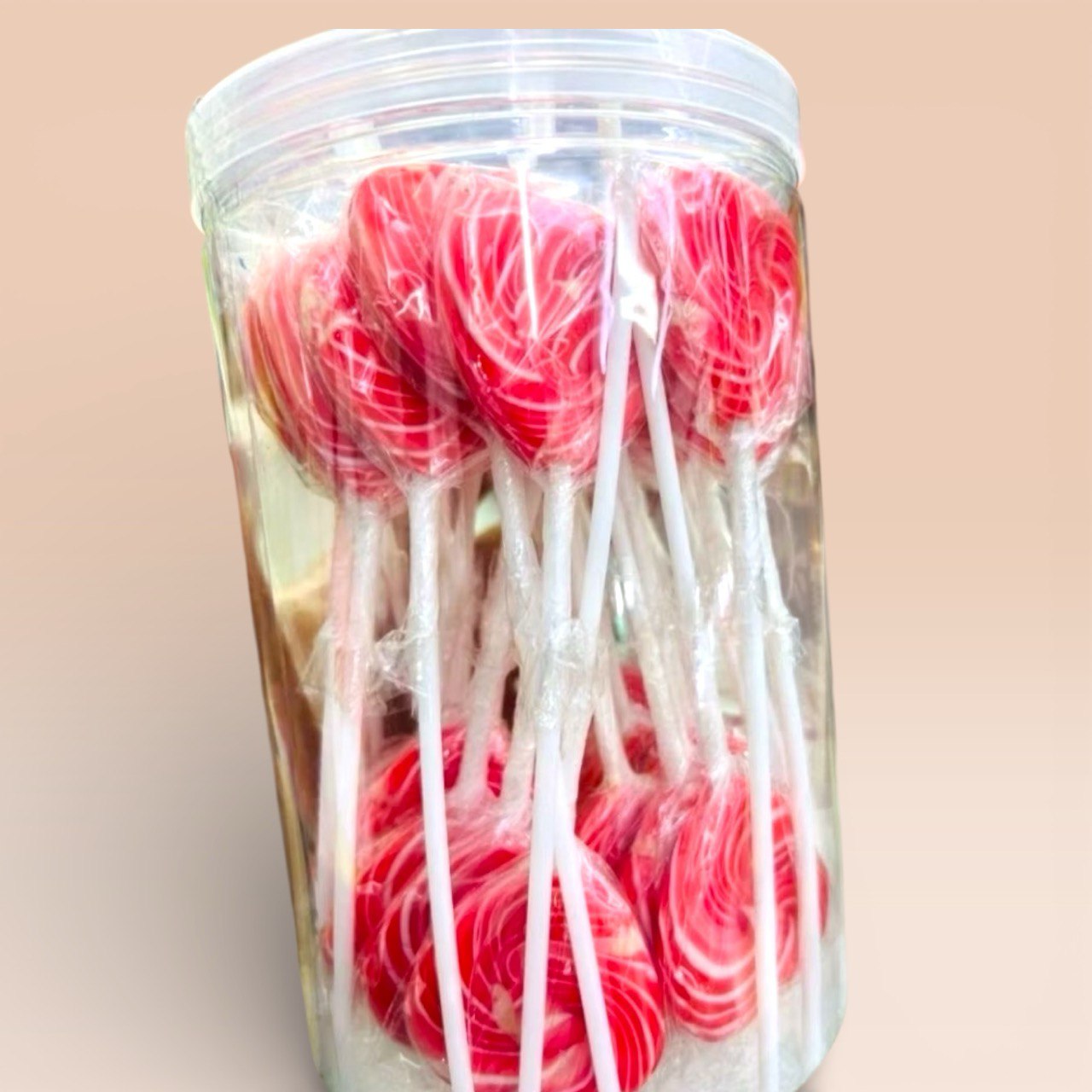 40pcs Alibaba Love Lollipop (pink color) / dalam bottle / strawberry flavour